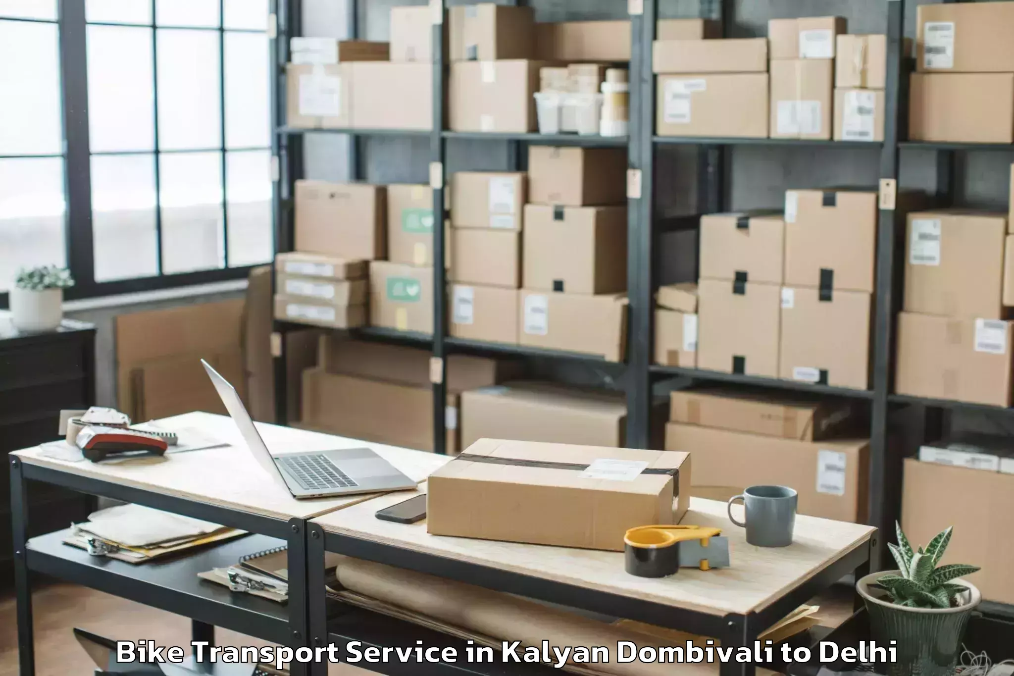 Book Kalyan Dombivali to East Delhi Mall Bike Transport Online